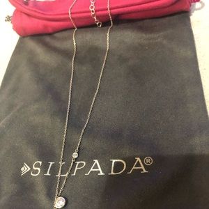 Silpada “Marvel” SS & Cubic Zirconia 16” Necklace